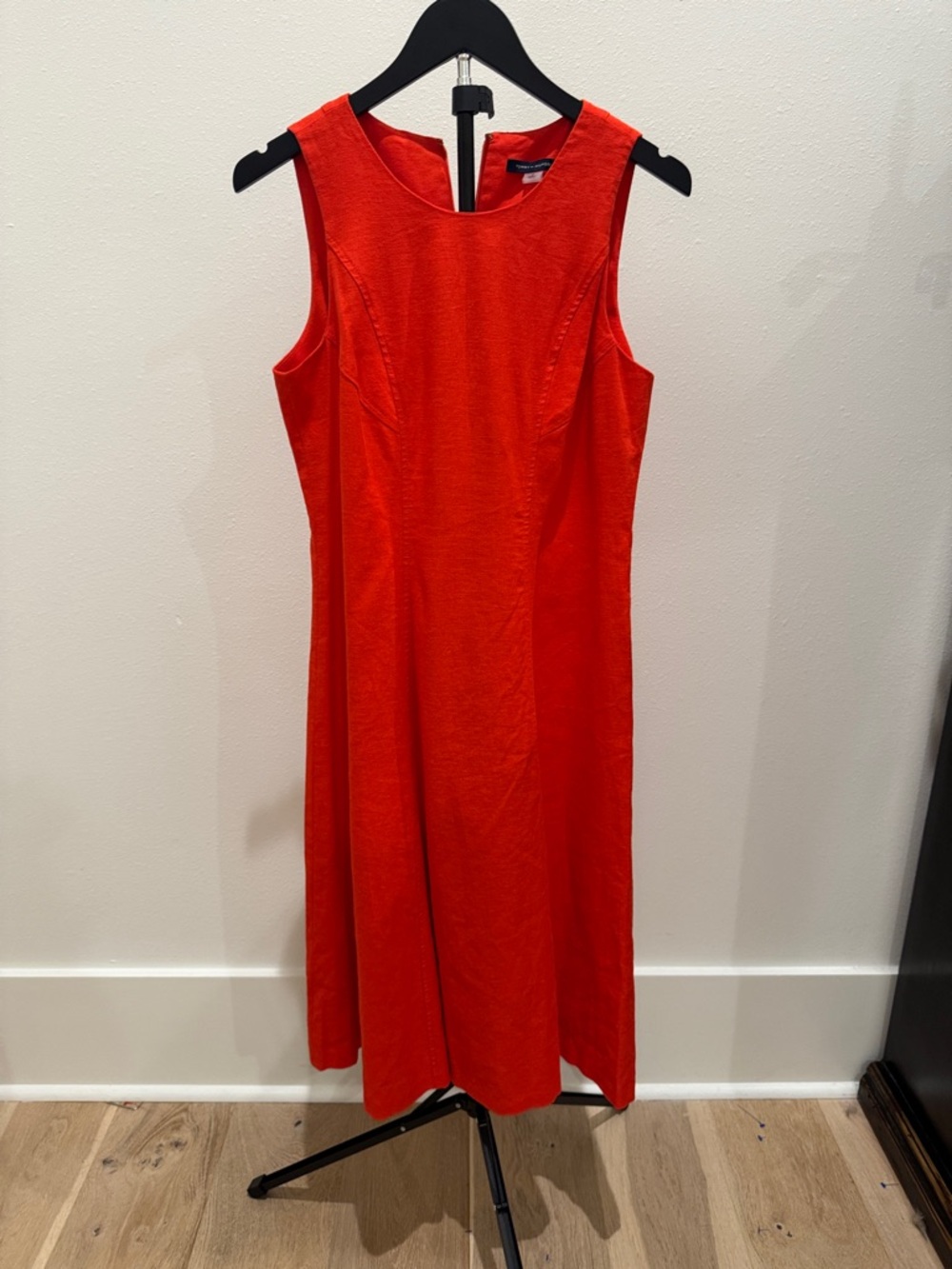 Tommy Hilfiger Red Sleeveless Midi Dress
